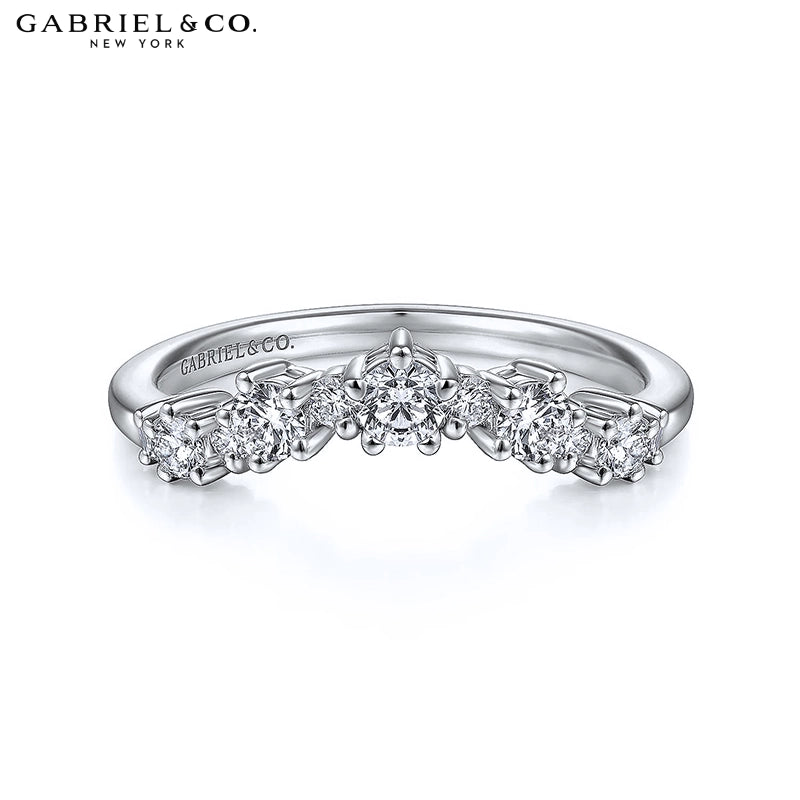 0.40ctw Natural Diamond Curved Ring 1.5mm