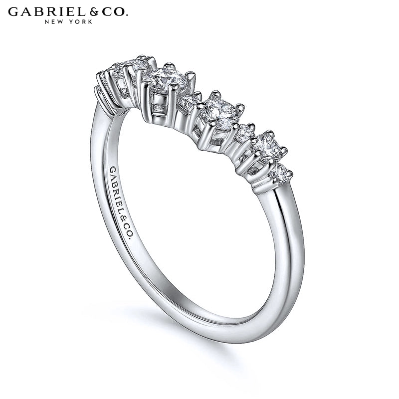 0.40ctw Natural Diamond Curved Ring 1.5mm