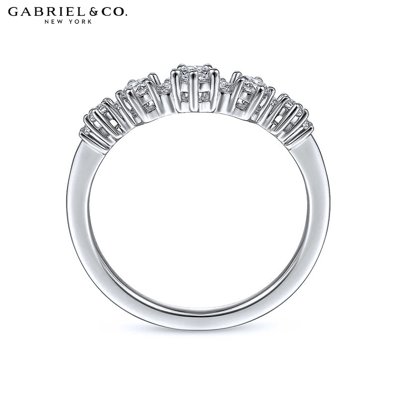 0.40ctw Natural Diamond Curved Ring 1.5mm