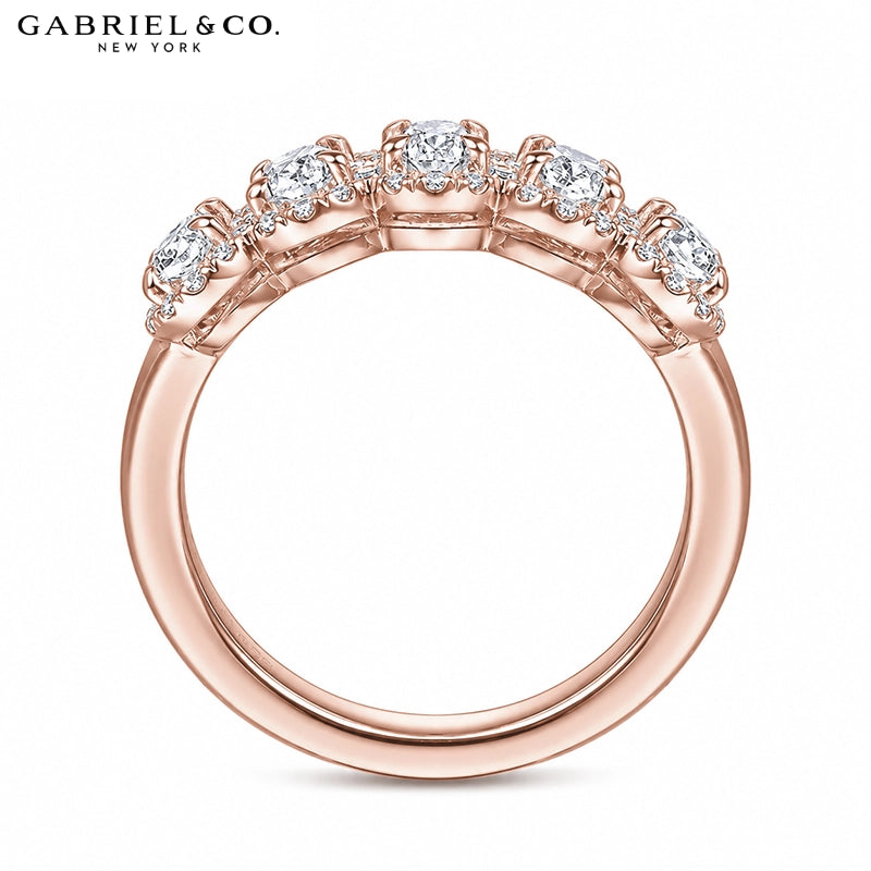 0.95ctw Natural Oval Diamond Pavé Halo Ring 6.7mm