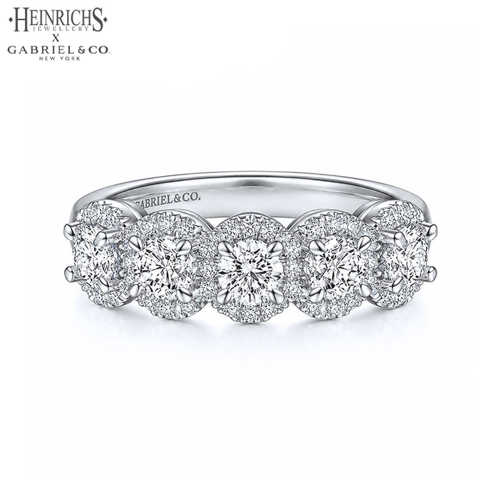 1.04ctw Lab Grown Diamond Pavé Halo Ring 5.9mm