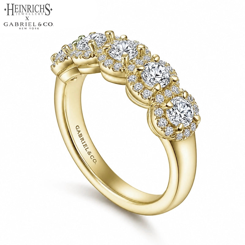 1.04ctw Lab Grown Diamond Pavé Halo Ring 5.9mm