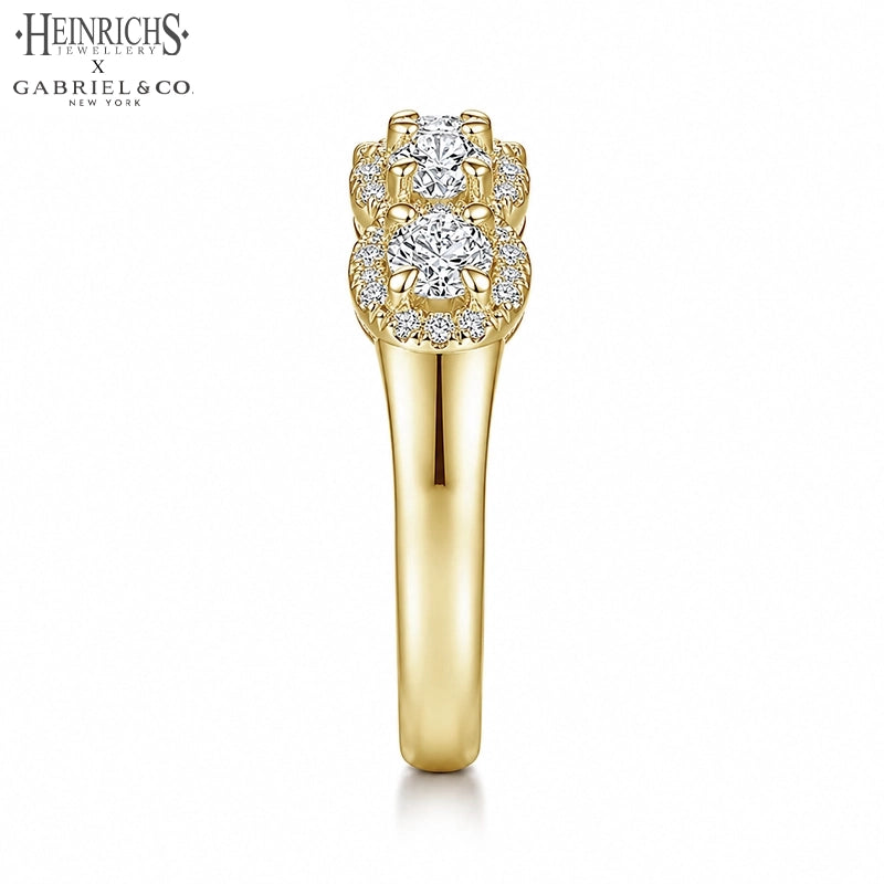 1.04ctw Lab Grown Diamond Pavé Halo Ring 5.9mm