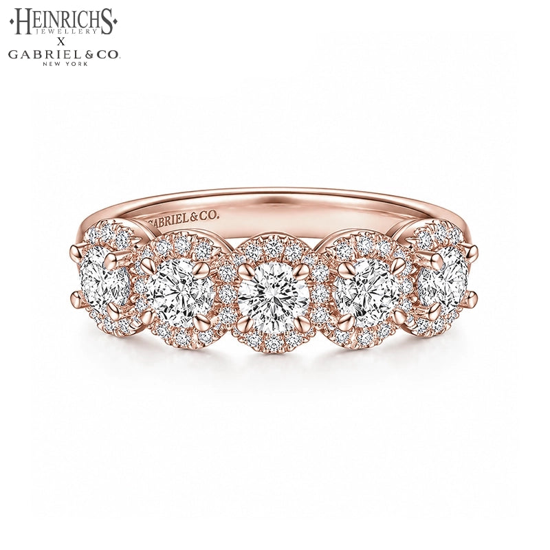 1.04ctw Lab Grown Diamond Pavé Halo Ring 5.9mm