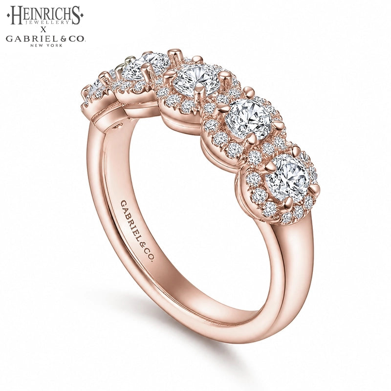 1.04ctw Lab Grown Diamond Pavé Halo Ring 5.9mm