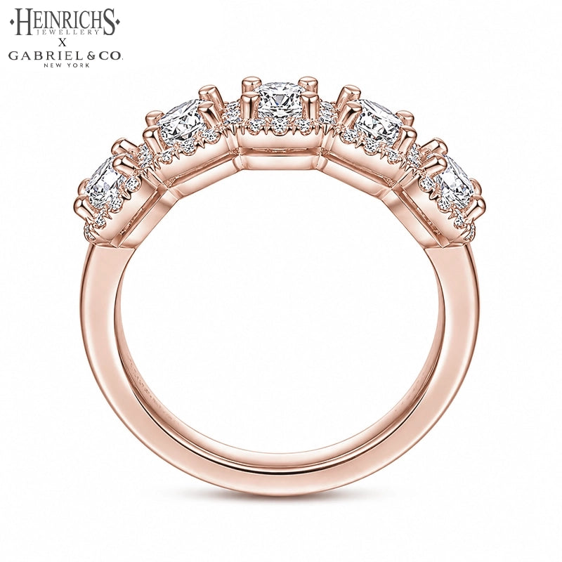 1.04ctw Lab Grown Diamond Pavé Halo Ring 5.9mm