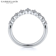 14kt Vintage Milgrain Curved Diamond Ring 1.6mm