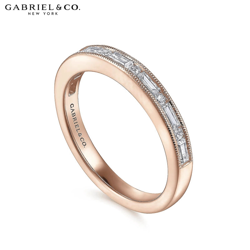 0.38ctw Natural Diamond Vintage Milgrain Ring 2.4mm