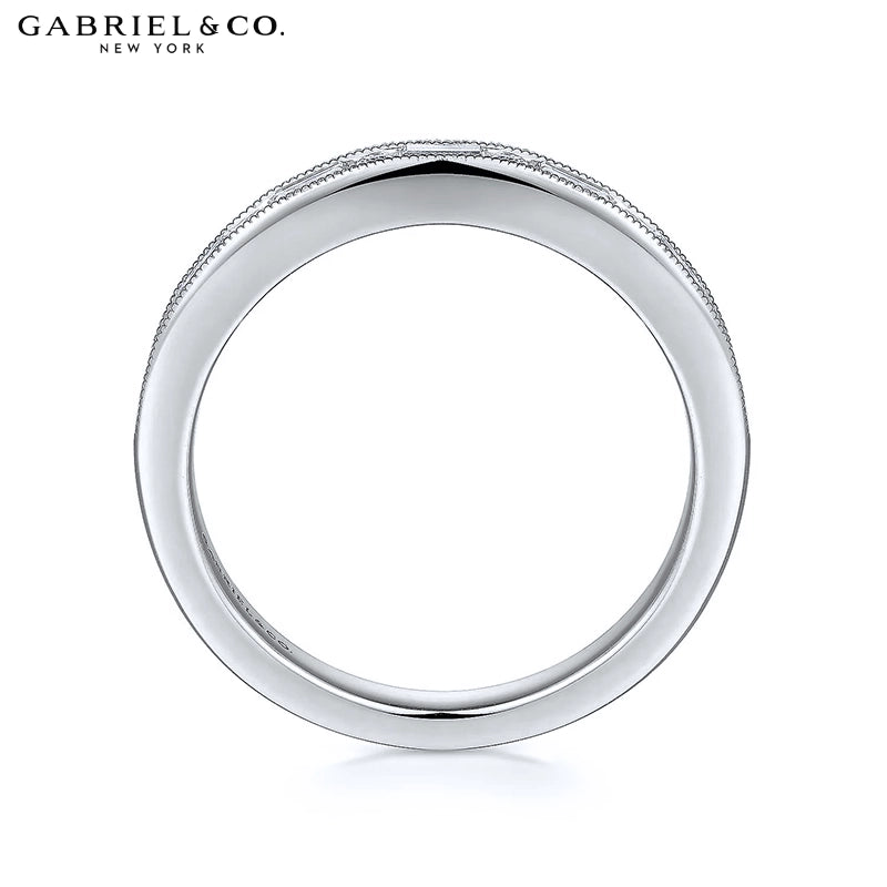 0.38ctw Natural Diamond Vintage Milgrain Ring 2.4mm