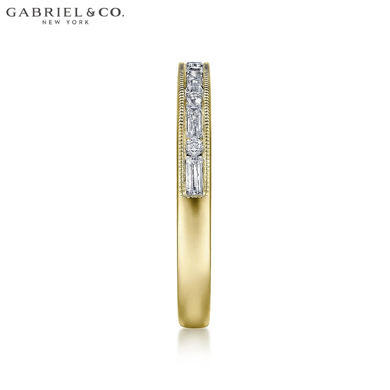 0.38ctw Natural Diamond Vintage Milgrain Ring 2.4mm