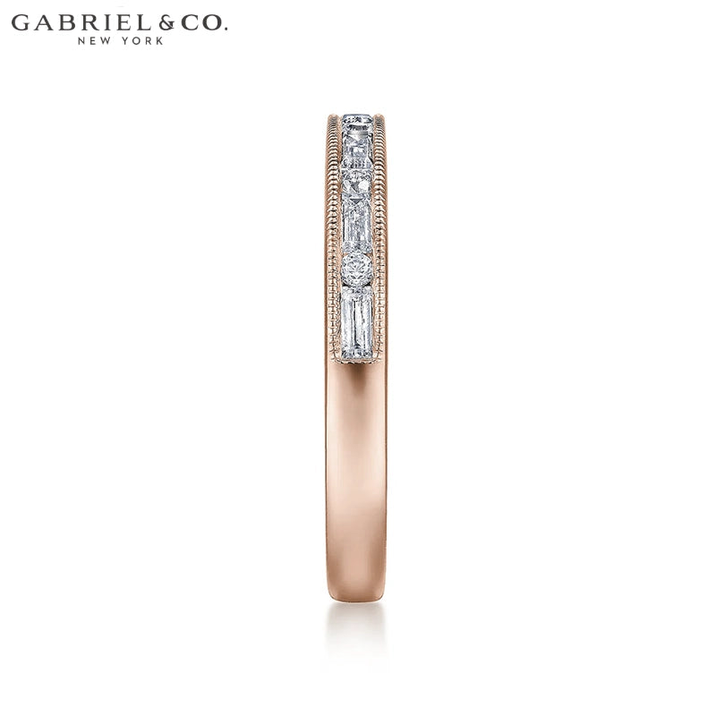 0.38ctw Natural Diamond Vintage Milgrain Ring 2.4mm