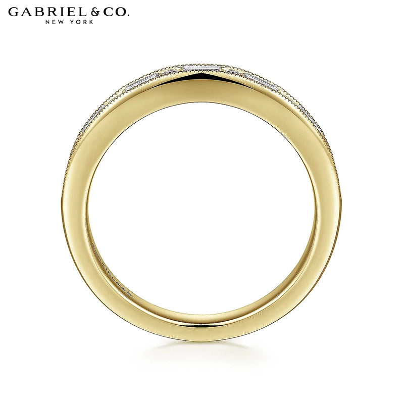 0.38ctw Natural Diamond Vintage Milgrain Ring 2.4mm