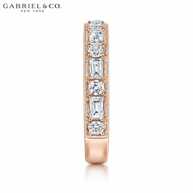 0.90ctw Natural Diamond Vintage Milgrain Ring 3.5mm