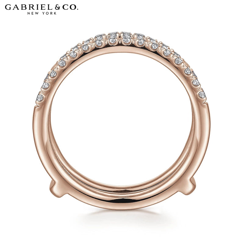 0.40ctw Natural Diamond French Pavé Ring Jacket 6.5mm