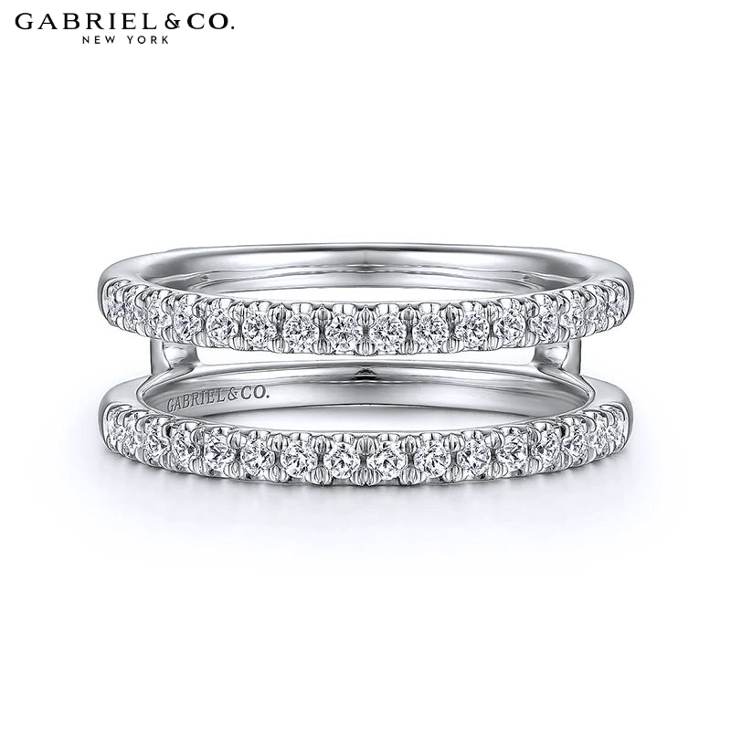 0.40ctw Natural Diamond French Pavé Ring Jacket 6.5mm