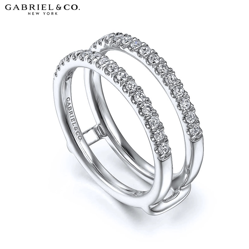 0.40ctw Natural Diamond French Pavé Ring Jacket 6.5mm
