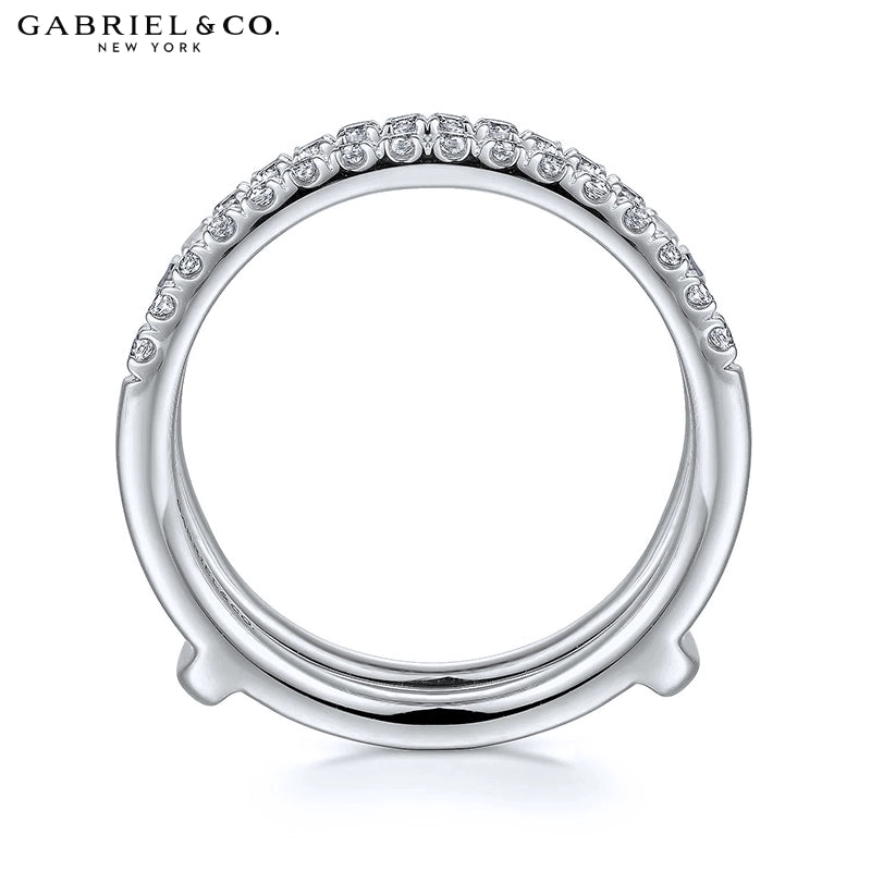 0.40ctw Natural Diamond French Pavé Ring Jacket 6.5mm