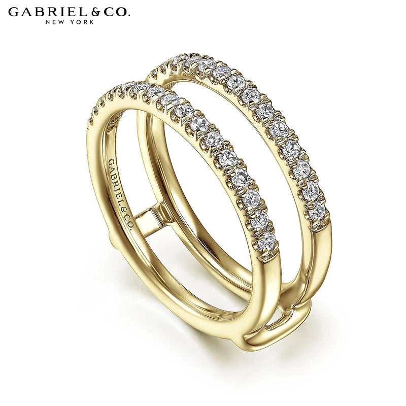 0.40ctw Natural Diamond French Pavé Ring Jacket 6.5mm