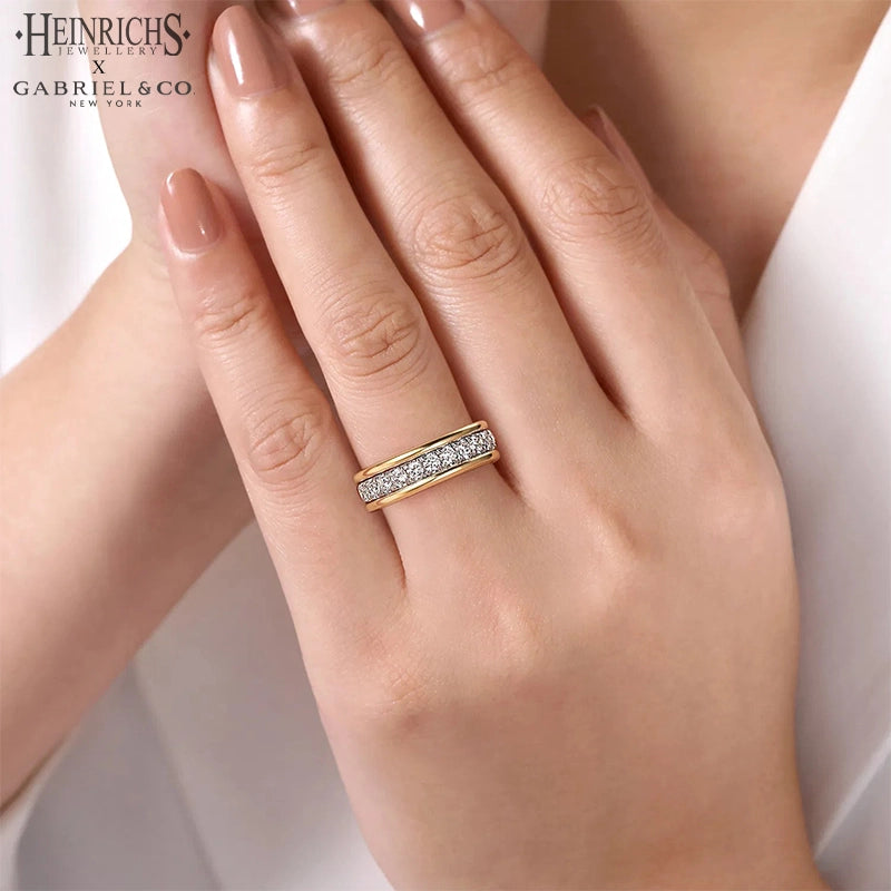 0.77ctw Lab Grown Diamond Pavé Ring 6.0mm