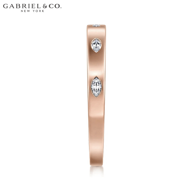 0.16ctw Natural Marquise Diamond Ring 2.6mm