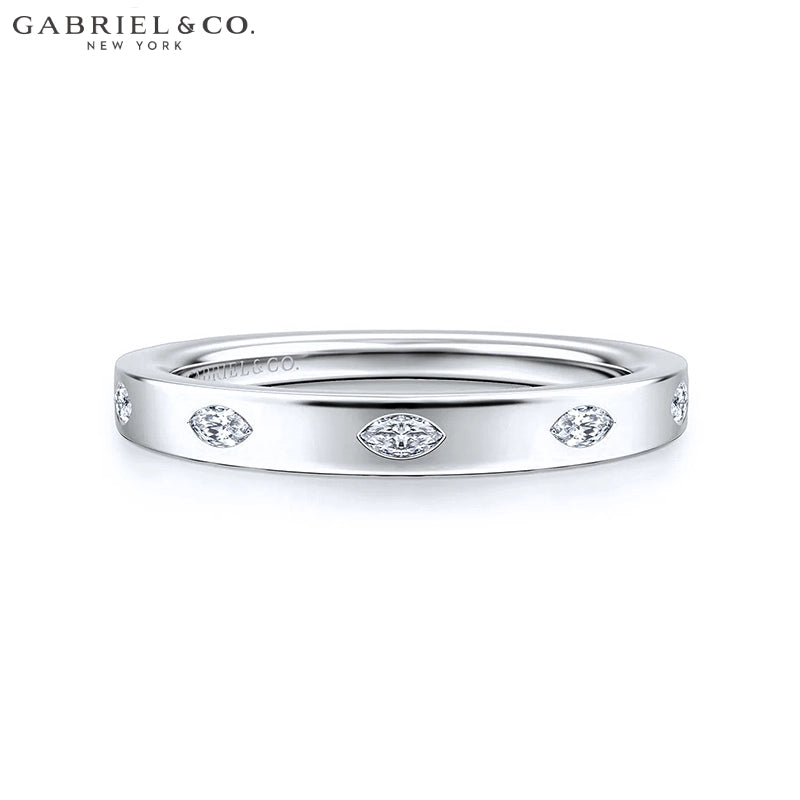 0.16ctw Natural Marquise Diamond Ring 2.6mm