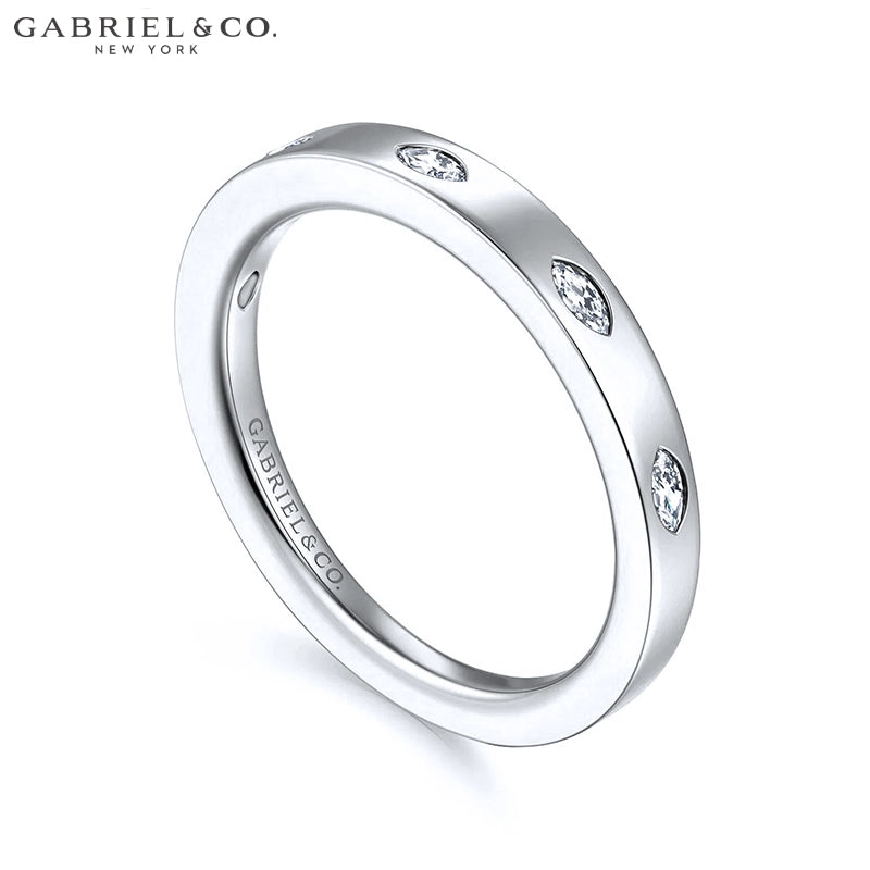 0.16ctw Natural Marquise Diamond Ring 2.6mm