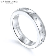 Natural Diamond Burnished Set Ring 4.2mm