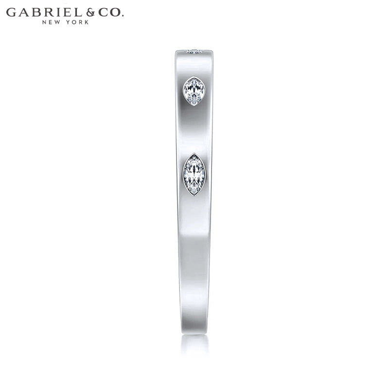 0.16ctw Natural Marquise Diamond Ring 2.6mm