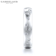 Natural Diamond Burnished Set Ring 4.2mm