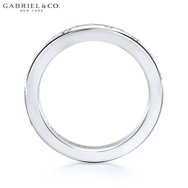 0.24ctw Natural Diamond Burnished Set Ring 4.2mm
