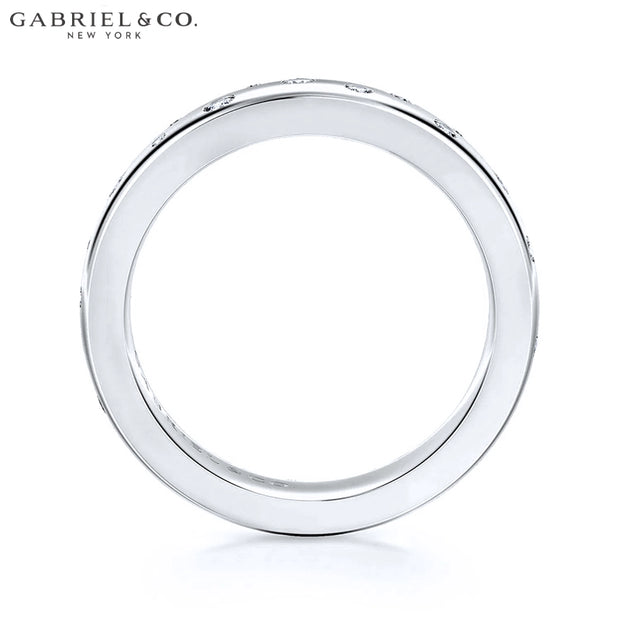 Natural Diamond Burnished Set Ring 4.2mm