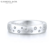 Natural Diamond Burnished Set Ring 4.2mm