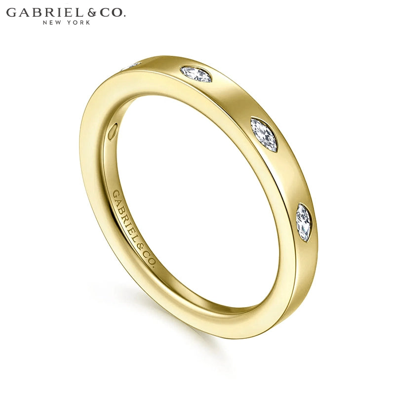 0.16ctw Natural Marquise Diamond Ring 2.6mm