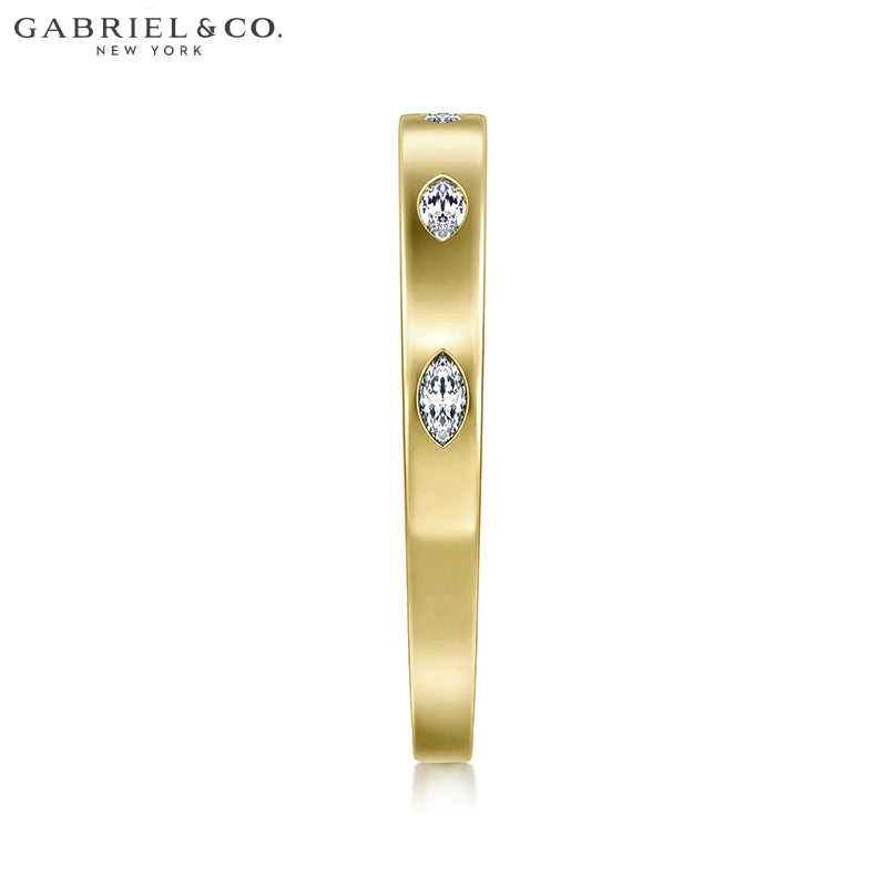 0.16ctw Natural Marquise Diamond Ring 2.6mm