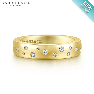 Natural Diamond Burnished Set Ring 4.2mm