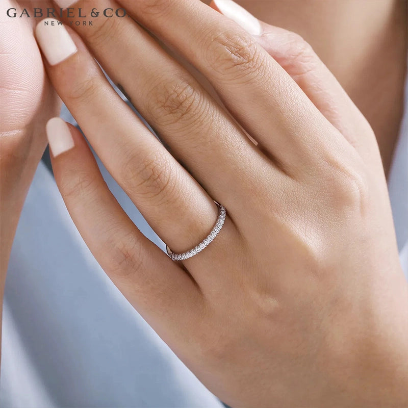 0.25ctw Natural Diamond French U-Pavé Ring 1.7mm