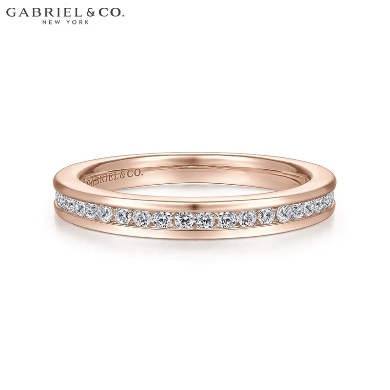 0.25ctw Natural Diamond Channel Set Ring 2.6mm