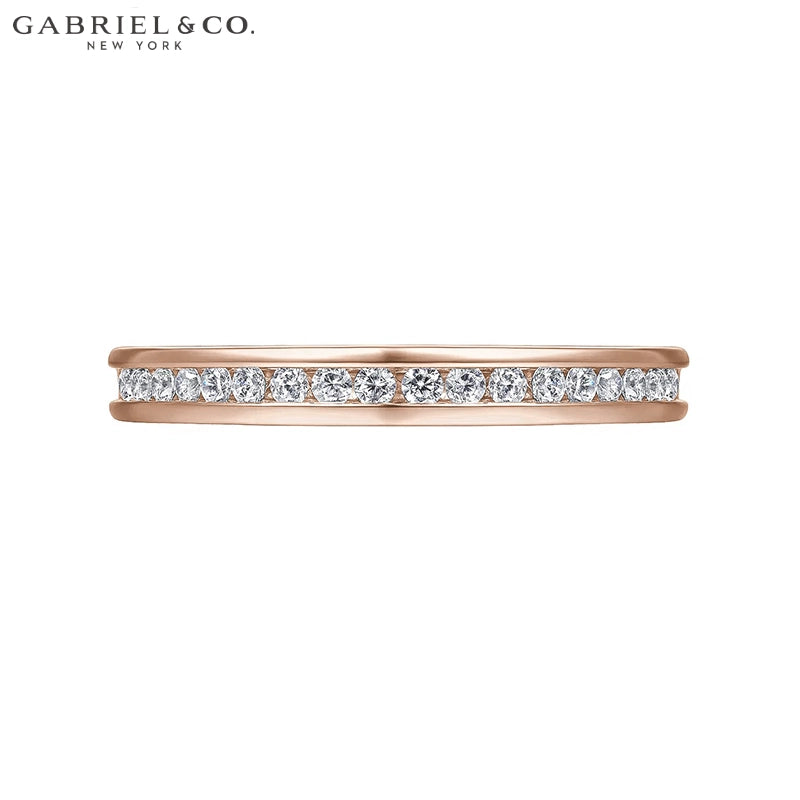 0.25ctw Natural Diamond Channel Set Ring 2.6mm