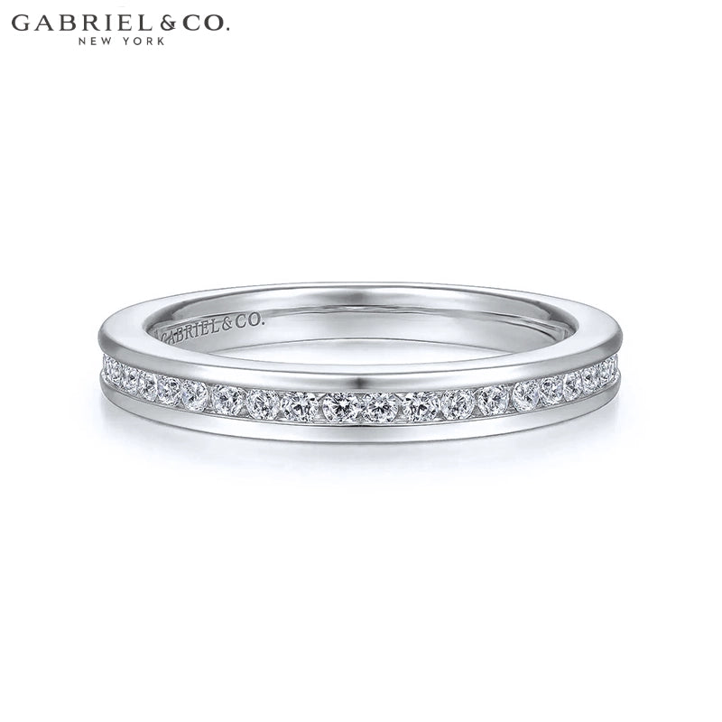 0.25ctw Natural Diamond Channel Set Ring 2.6mm