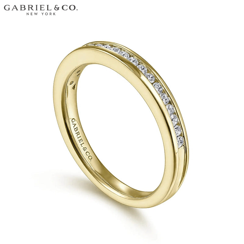 0.25ctw Natural Diamond Channel Set Ring 2.6mm