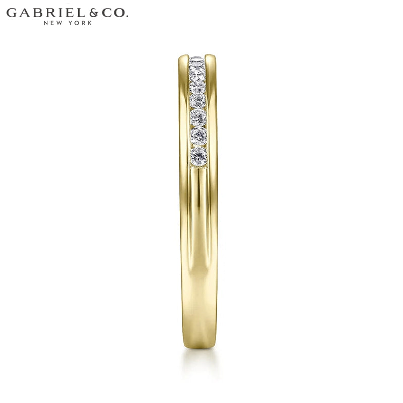 0.25ctw Natural Diamond Channel Set Ring 2.6mm