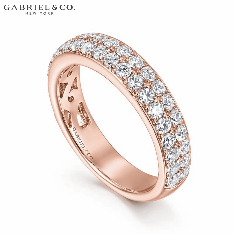 0.95ctw Natural Diamond Micro Pavé Ring 4.0mm