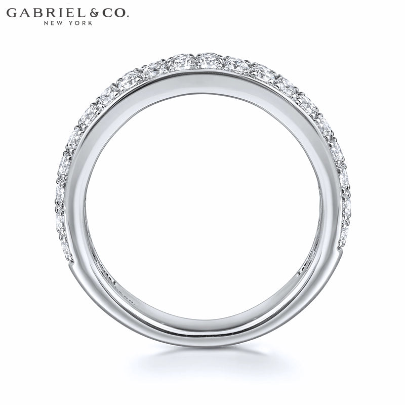 0.95ctw Natural Diamond Micro Pavé Ring 4.0mm