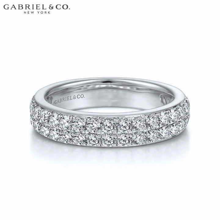 0.95ctw Natural Diamond Micro Pavé Ring 4.0mm