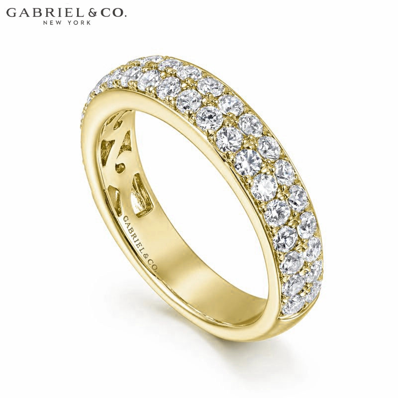0.95ctw Natural Diamond Micro Pavé Ring 4.0mm