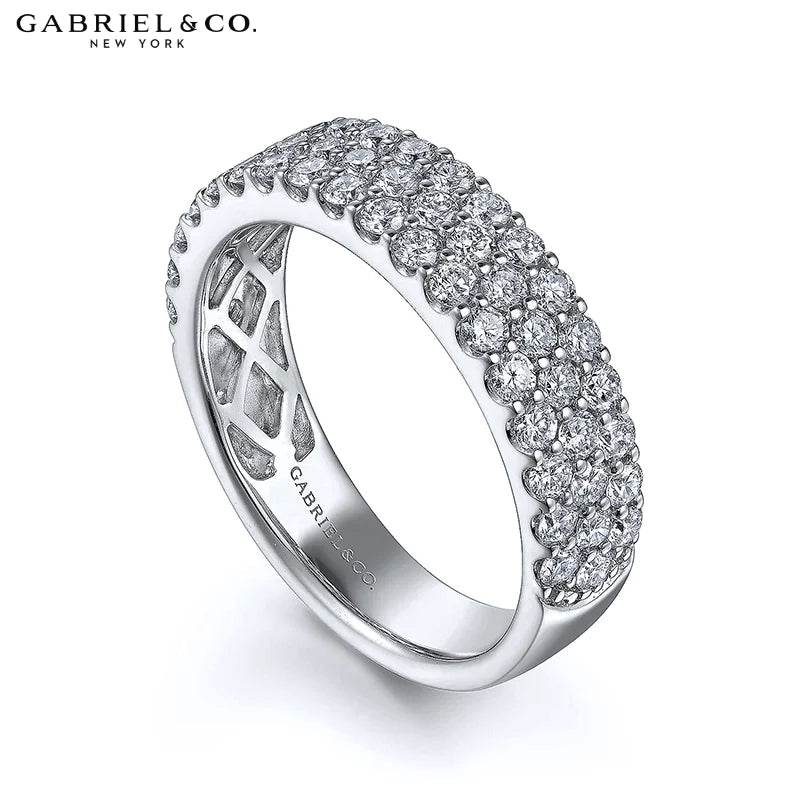 14kt 1.15cts Natural Diamond Micro Pavé Ring 5.0mm