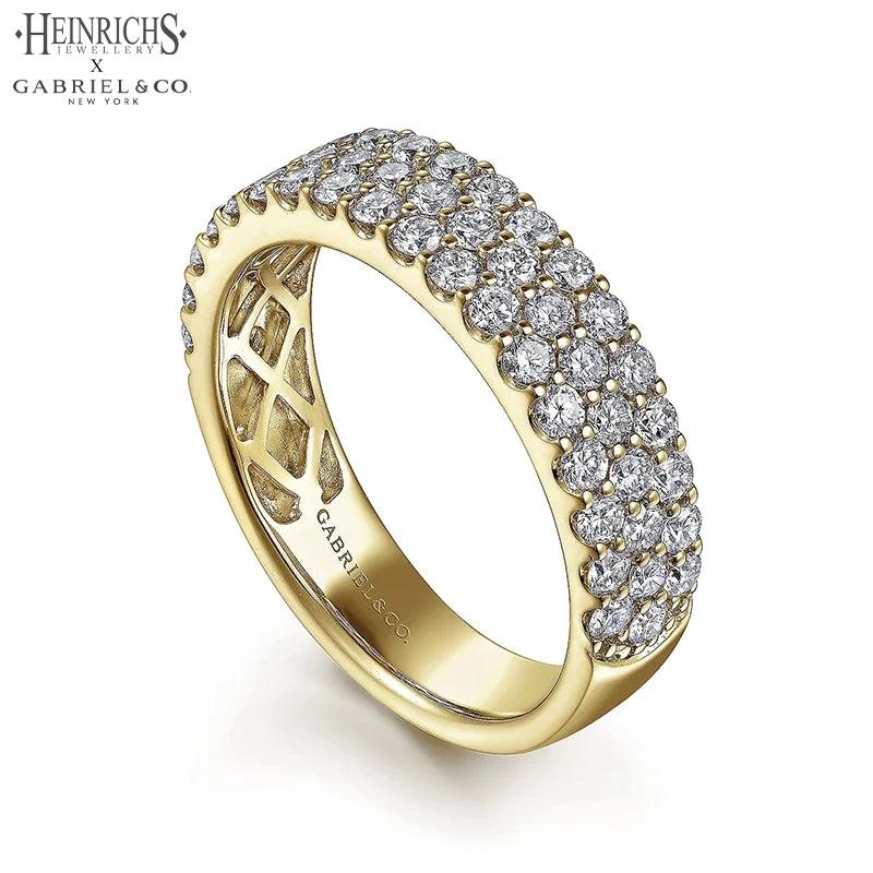 14kt 1.15cts Lab Grown Diamond Micro Pavé Ring 5.0mm