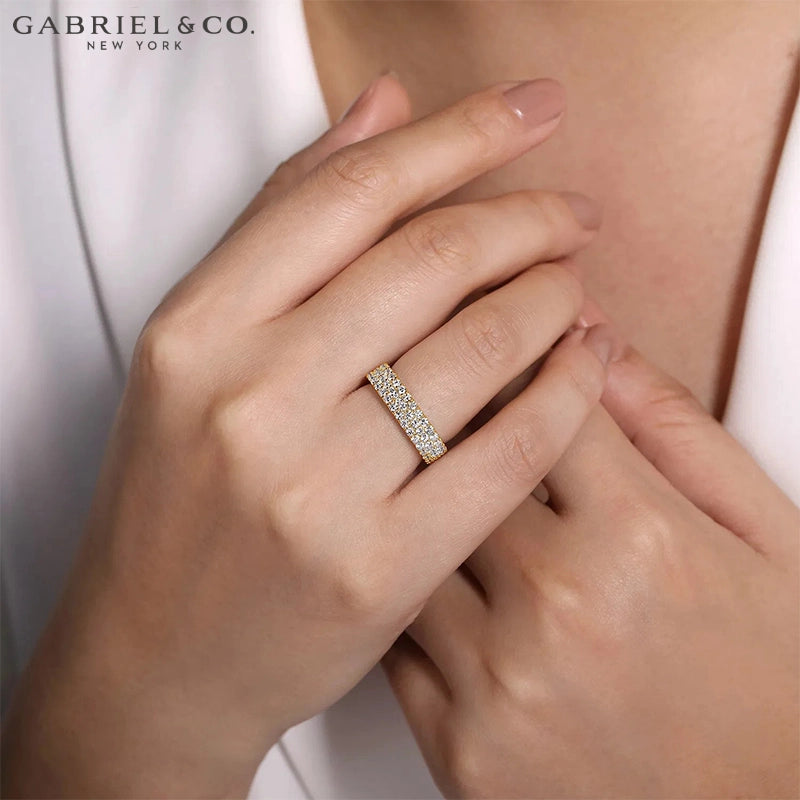 1.15ctw Lab Grown Diamond Micro Pavé Ring 5.0mm