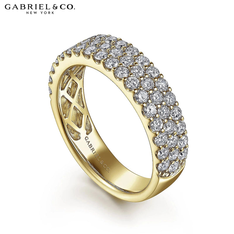 1.15ctw Natural Diamond Micro Pavé Ring 5.0mm