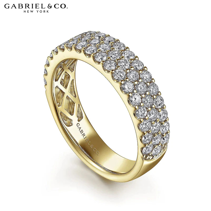1.15ctw Natural Diamond Micro Pavé Ring 5.0mm